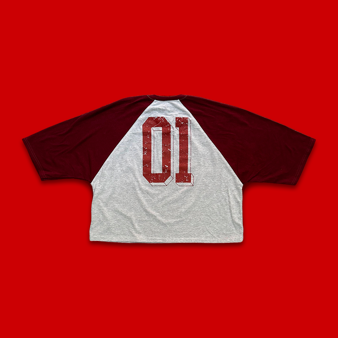 PLAYERA TOP LOGO XXPLCIT ROJO/GRIS