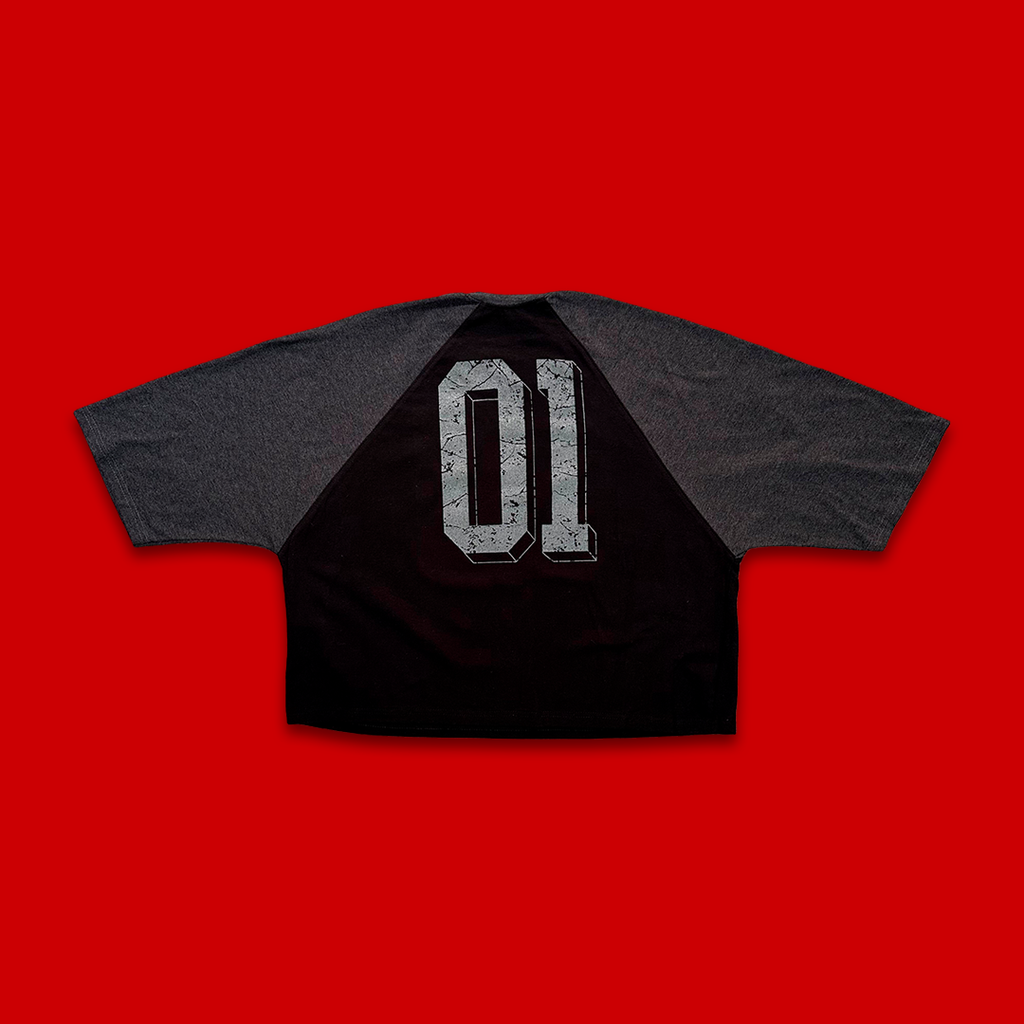 PLAYERA TOP LOGO XXPLCIT GRIS/NEGRO